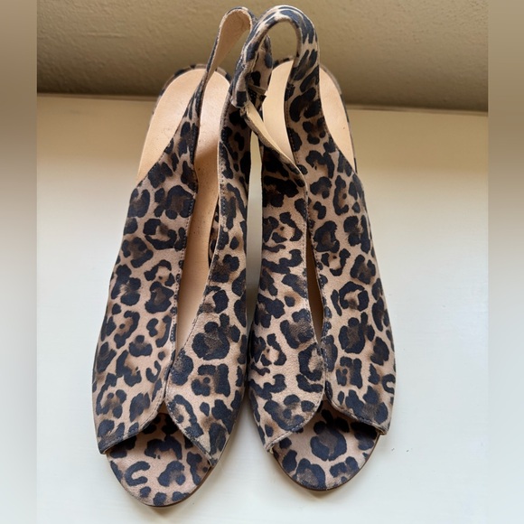 Paul Green Avanti Womens Slingback Stiletto Heels Leopard Peep Toe UK 6.5 US 9 - Picture 2 of 10